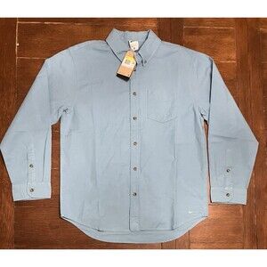 Nike Life Button-Down Shirt Long-Sleeve Oxford Blue Men's Size S FN3125-464 NWT